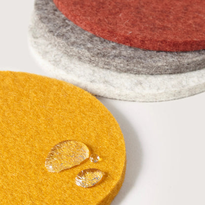 Bierfilzl Merino Round Coaster | Multi 4pc Desert Sun