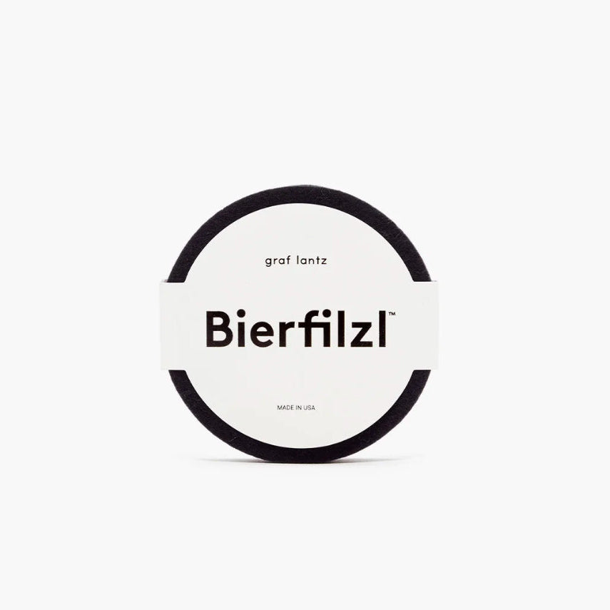Bierfilzl Merino Round Coaster | Multi 4pc | Noir