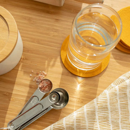 Bierfilzl Merino Round Coaster | Solid 4pc | Turmeric