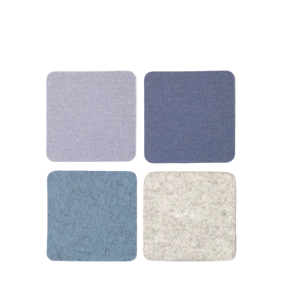 Bierfilzl Merino Square Coaster | Multi 4pc | Brisk