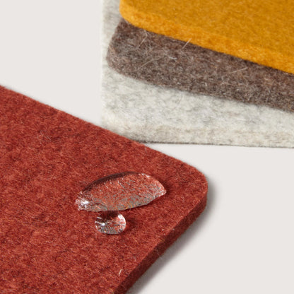 Bierfilzl Merino Square Coaster | Multi 4pc Desert Sun