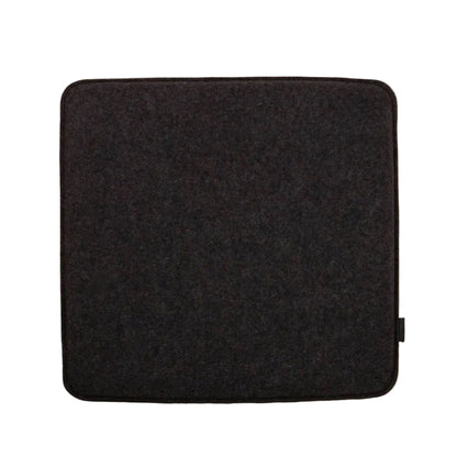 Graf Lantz Merino Square Seat Pad in Charcoal on a white background