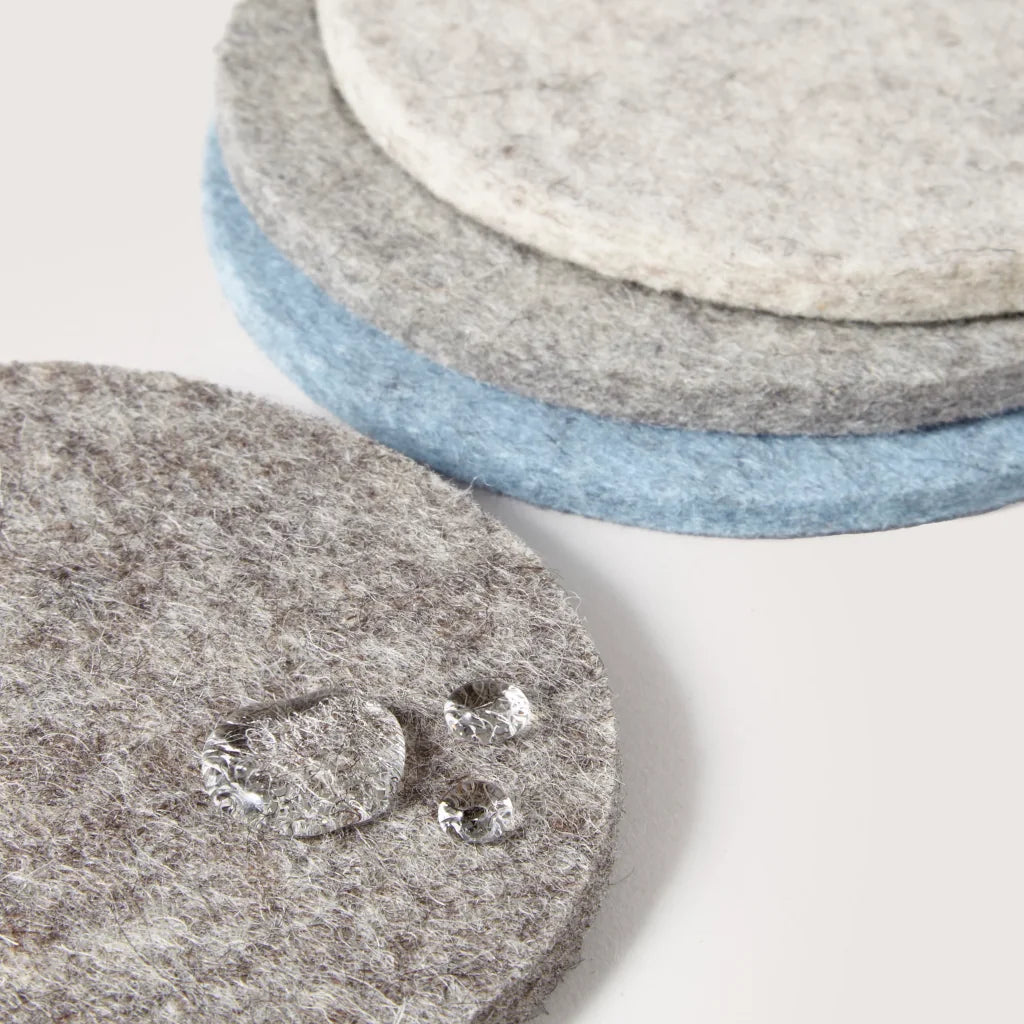 Bierfilzl Merino Coasters | Cobblestone | 4pc