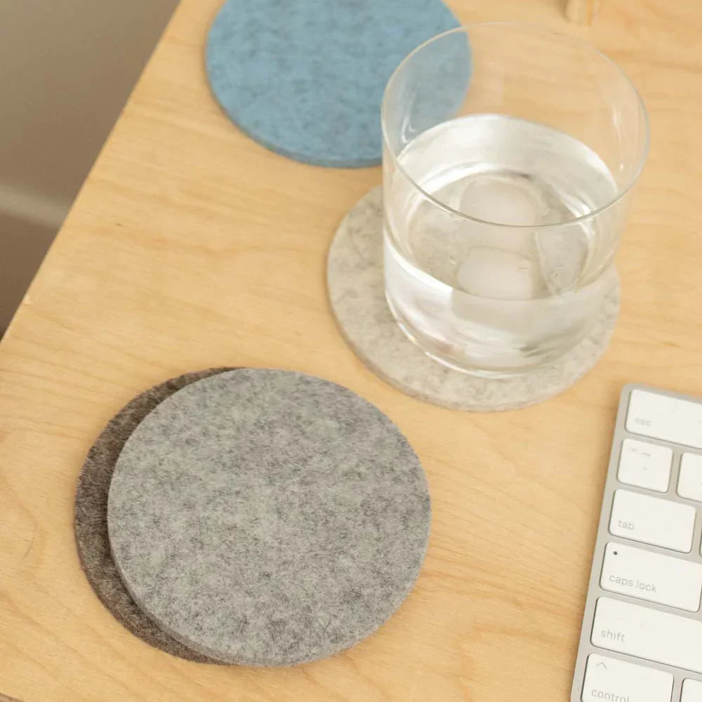 Bierfilzl Merino Coasters | Cobblestone | 4pc