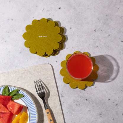 Bierfilzl Merino Coaster | Multi 4pc | Dandelion