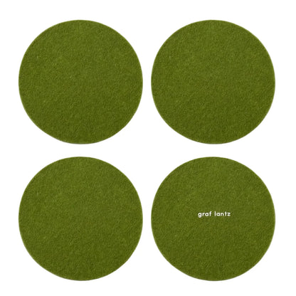 Bierfilzl Merino Coasters | Loden Green | 4pc