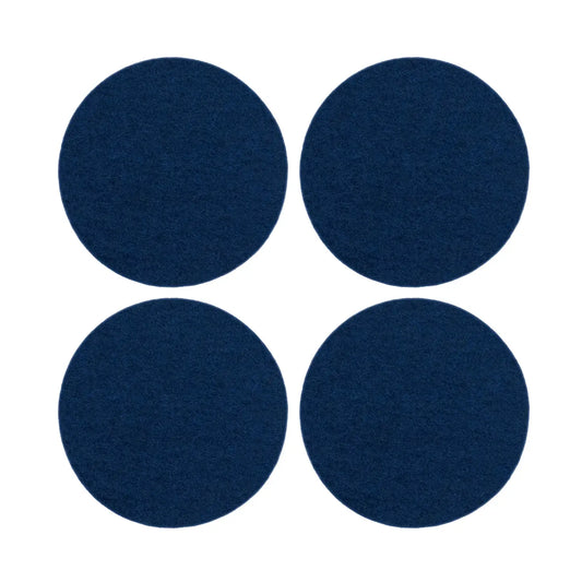Bierfilzl Merino Round Coaster | Multi 4pc | Marine