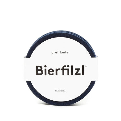 Bierfilzl Merino Round Coaster | Multi 4pc | Marine