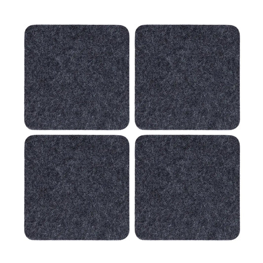 Bierfilzl Merino Square Coaster | Multi 4pc | Charcoal