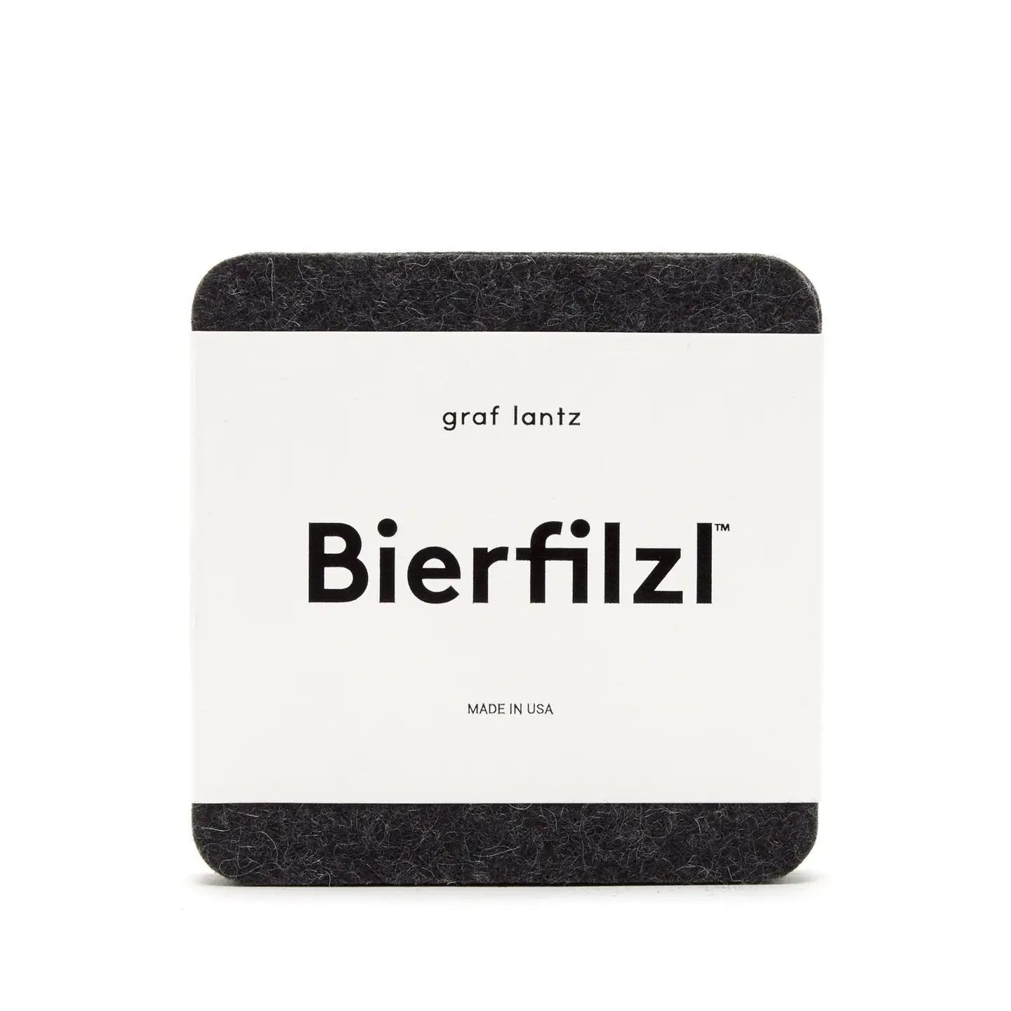 Bierfilzl Merino Square Coaster | Multi 4pc | Charcoal