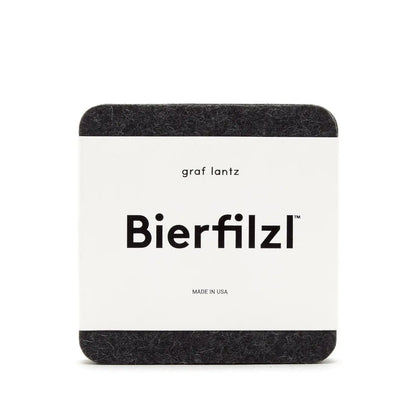 Bierfilzl Merino Square Coaster | Multi 4pc | Charcoal
