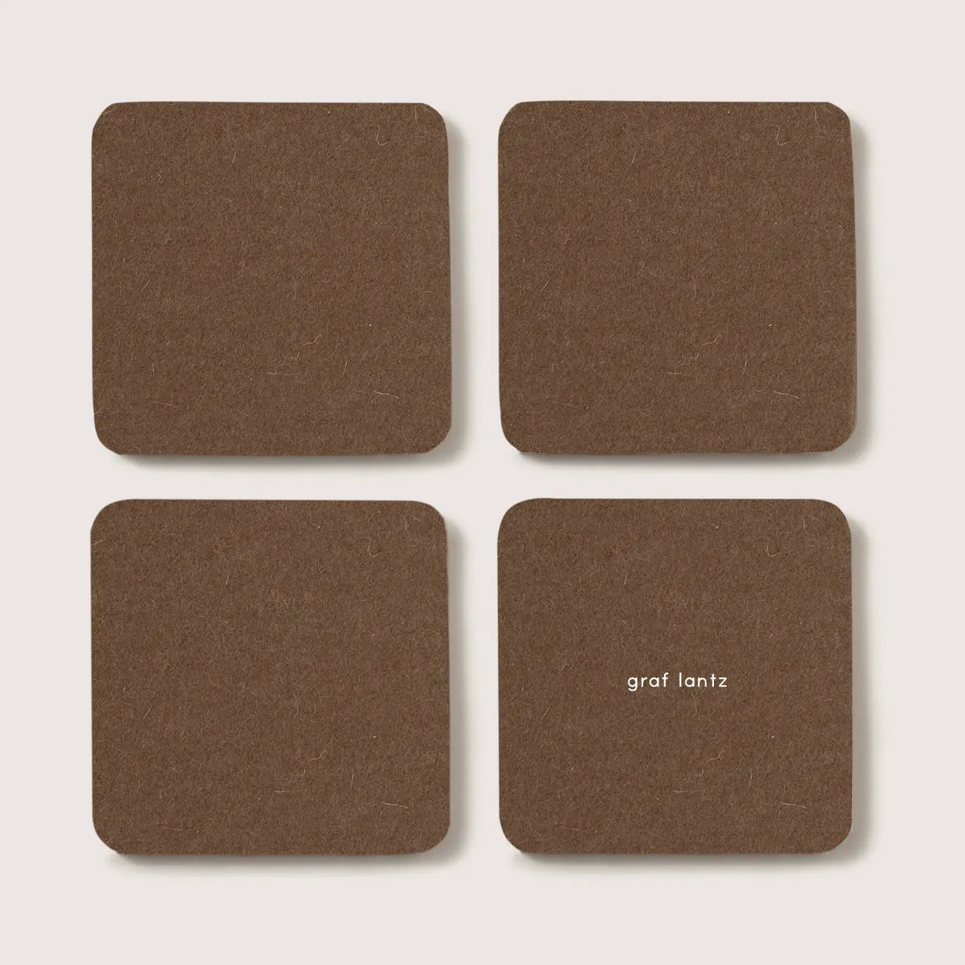 Bierfilzl Merino Square Coaster | Multi 4pc | Cumin