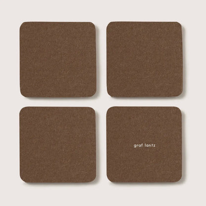 Bierfilzl Merino Square Coaster | Multi 4pc | Cumin