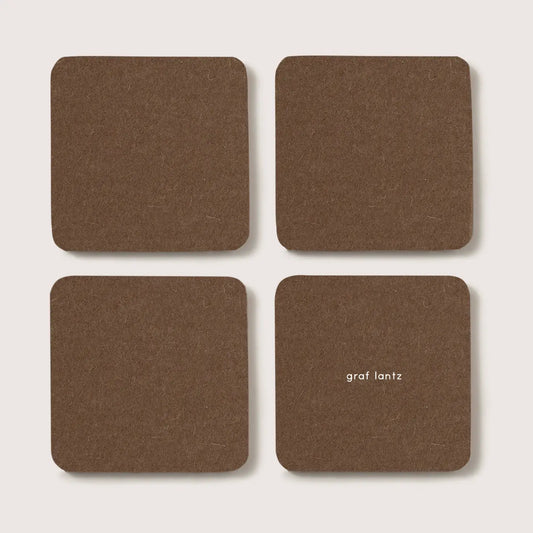 Bierfilzl Merino Square Coaster | Multi 4pc | Cumin
