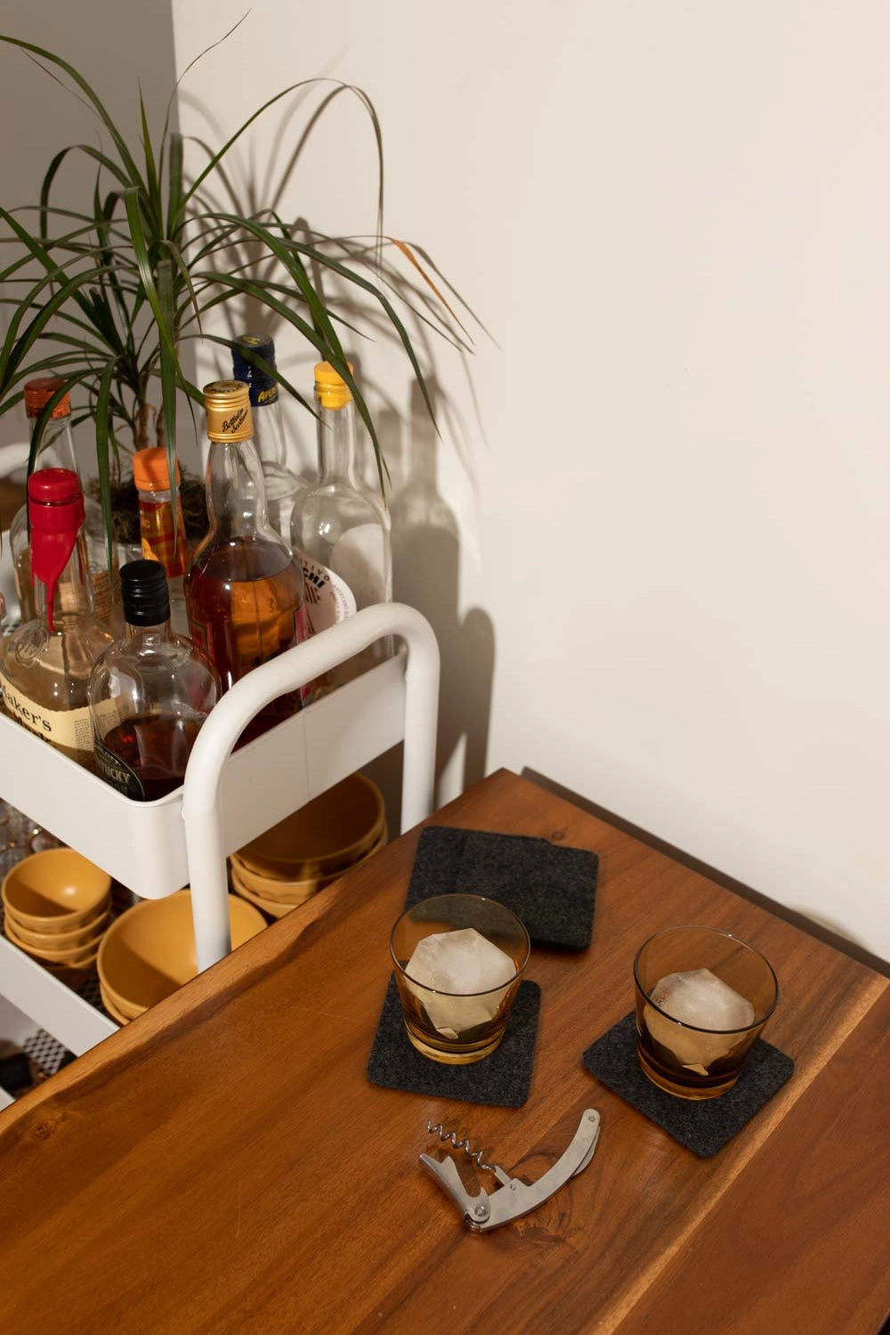 Bierfilzl Merino Square Coaster | Multi 4pc | Cumin