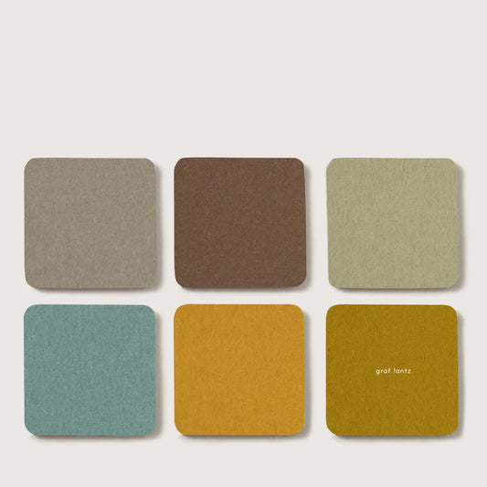 Bierfilzl Merino Square Coaster | Multi 6pc | Solstice