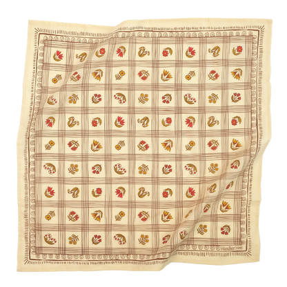 Handker Bandanas Original Bandana 22" in No. 130 Laura print, flat lay