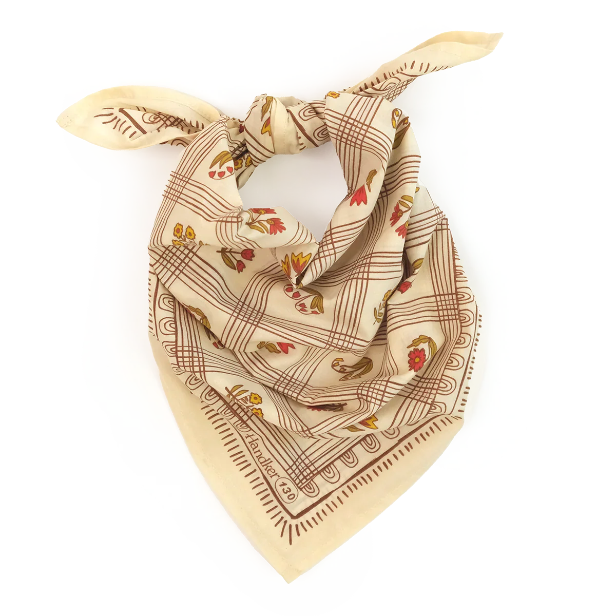 Handker Bandanas No. 130 Laura bandana tied
