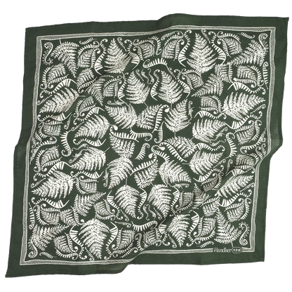 Handker Bandanas Original Bandana 22" in No. 139 Fern print, flat lay