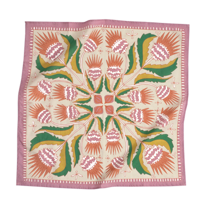 Handker Bandanas Original Bandana 22" in No. 081 Martha print, flat lay