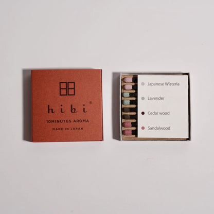 Hibi Special Edition Incense Matches | Gift Box of 12 Assorted Scents