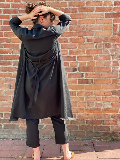 It is Well L.A Cupro Button-Down Dress in Black