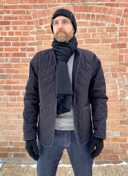 Seek Shelter Milo Coat in Black made in Vancouver Canada 