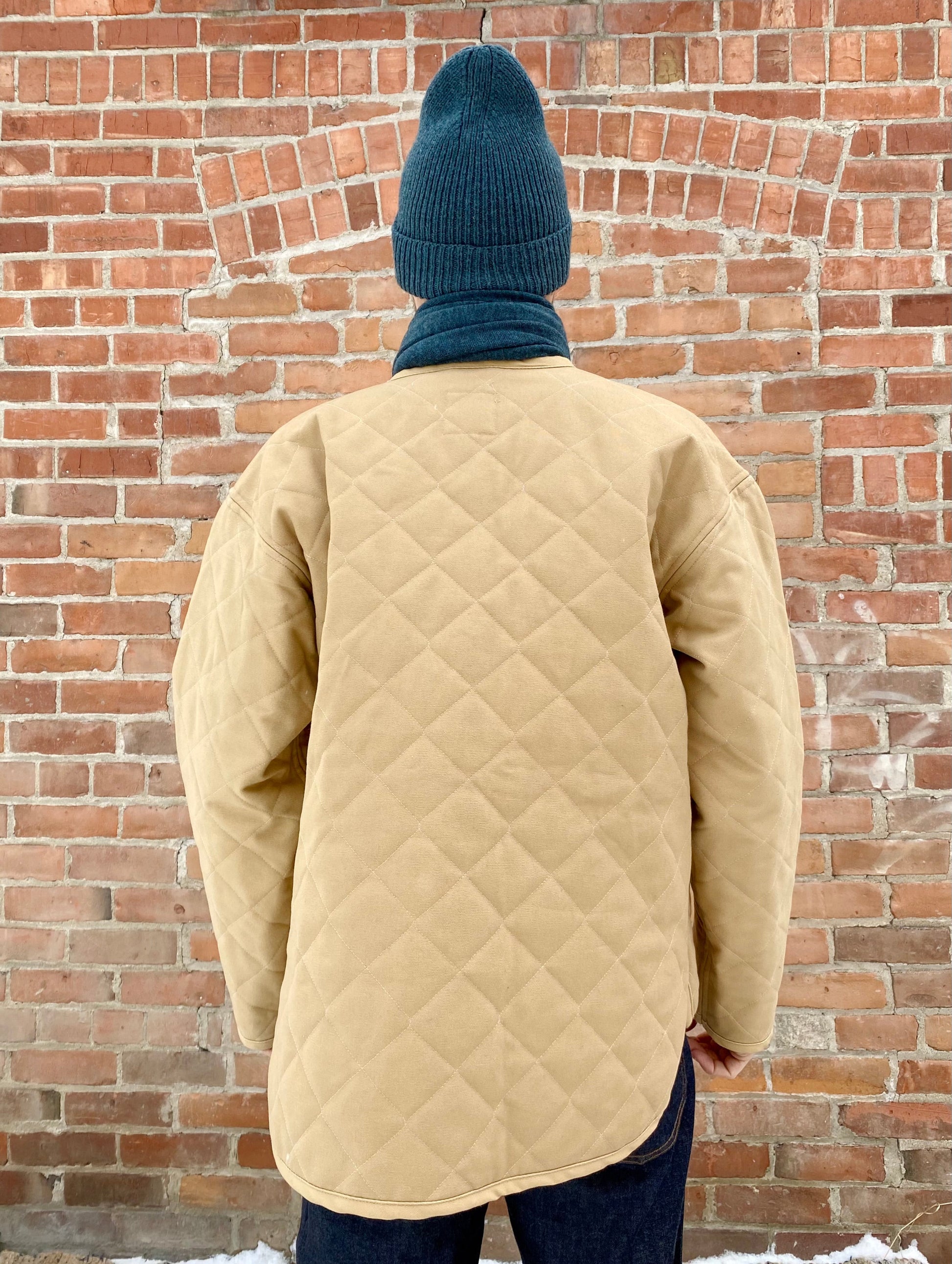 Seek Shelter Milo Coat in Honey made in Vancouver Canada