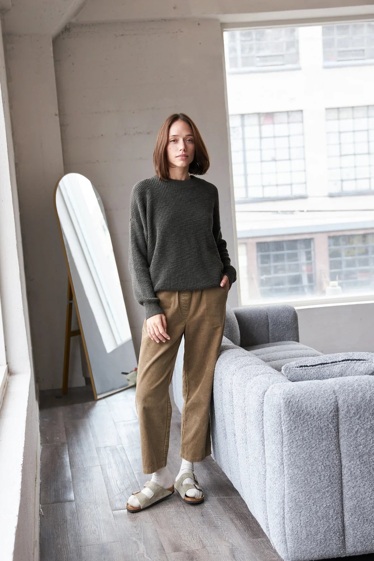 It is Well L.A Corduroy Crop Pant in Acorn