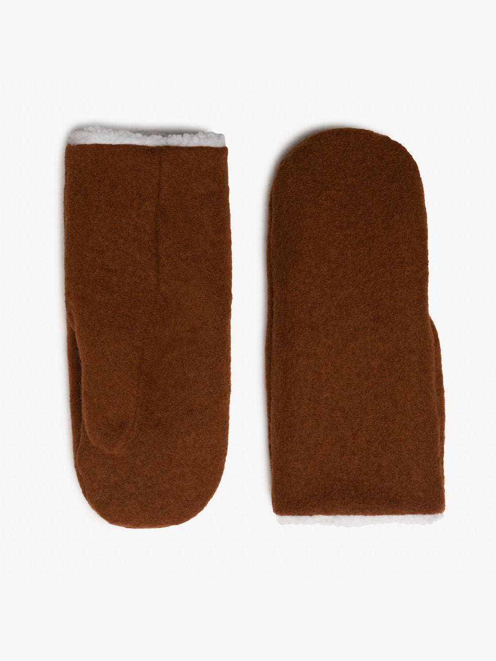 Merino Wool Mittens in Rust