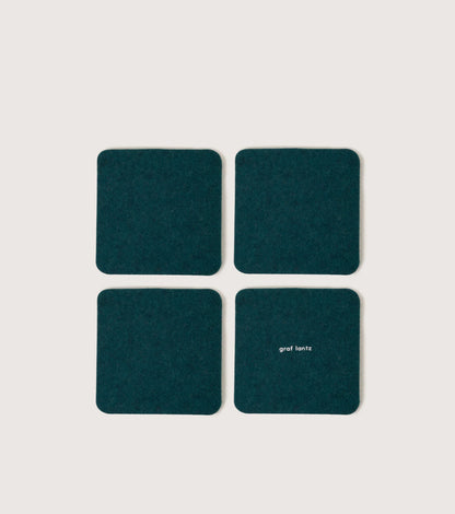 Graf Lantz | Merino Square Coaster | Solid 4pc Kombu