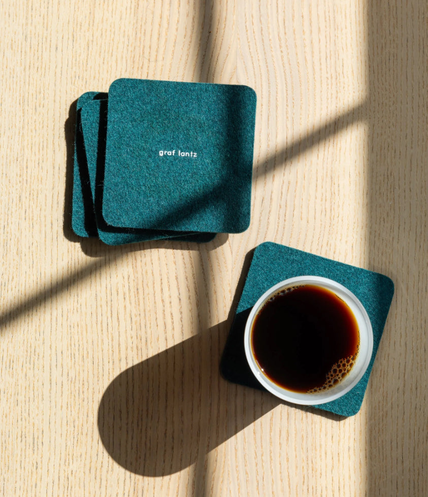 Graf Lantz | Merino Square Coaster | Solid 4pc Kombu