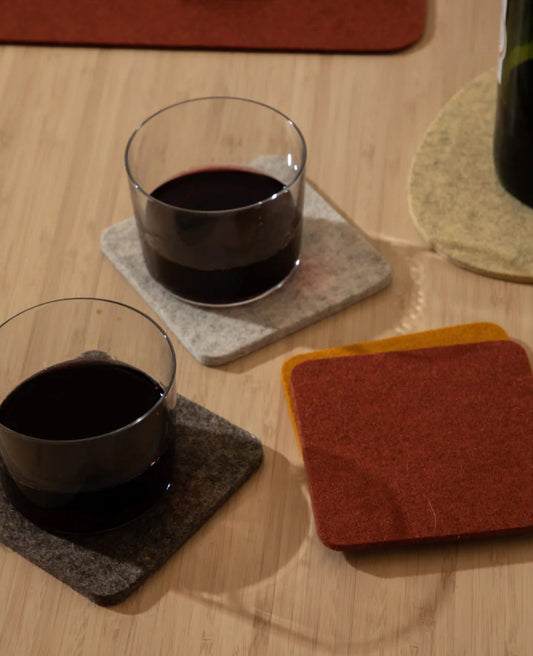 Bierfilzl | Merino Square Coaster | Multi 4pc Desert Sun