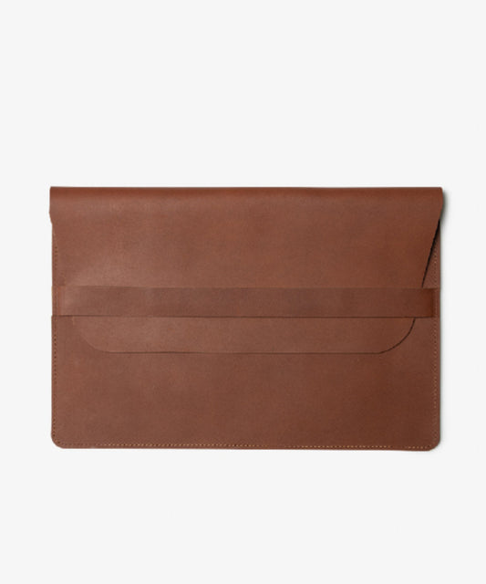 Leather Laptop Sleeve in Brown