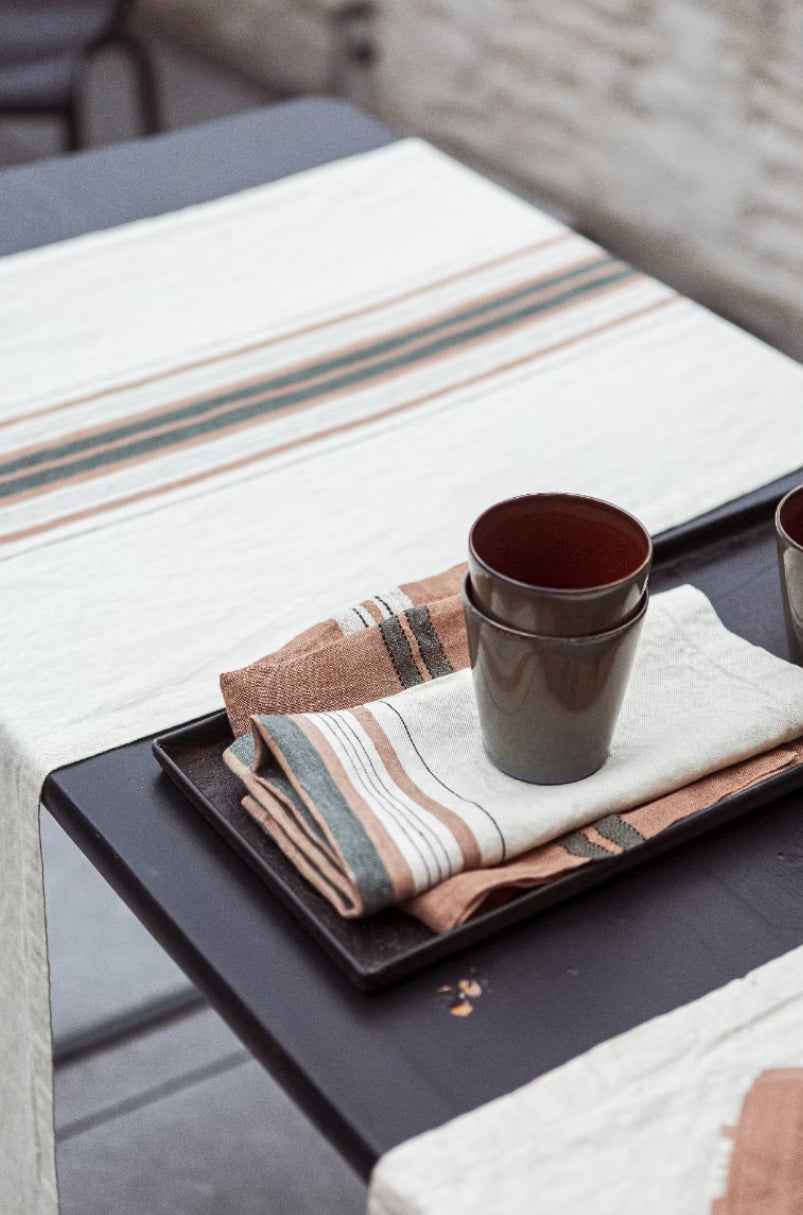 Gypsum Linen Table Runner