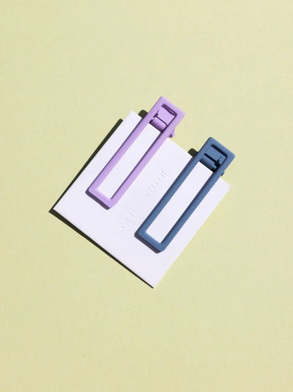 Lu Lu Hair Clips Set | Lilac + Blue