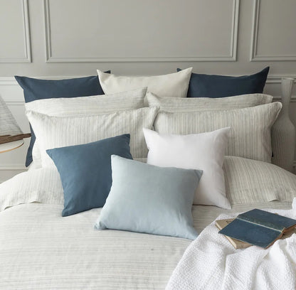 Colette Stipe Linen | Pillowcases | Ecru