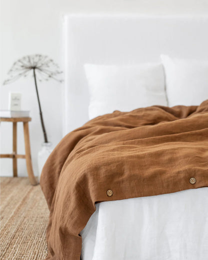 Linen Duvet Cover | King | Cinnamon