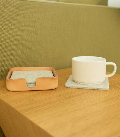 Kobon Leather Square Tray | Natural