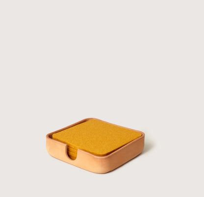 Kobon Leather Square Tray | Natural