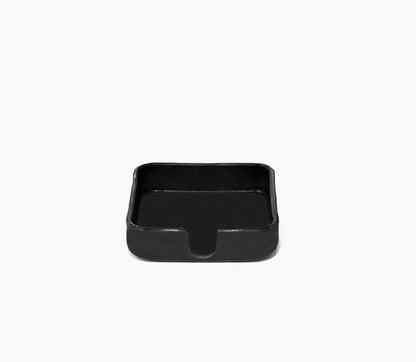 Kobon Leather Square Tray | Black