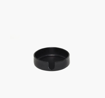 Kobon Leather Round Tray | Black