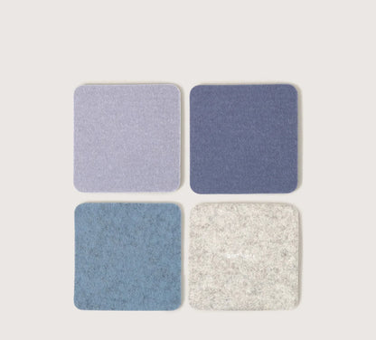 Bierfilzl Merino Square Coaster | Multi 4pc | Brisk