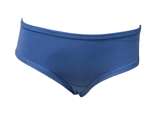 SS24 - Mary Young -  Moana Hip Bikini in Cornflower  - front on mannequin 1