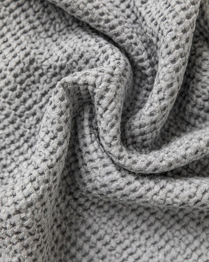 Linen Queen Waffle Blanket | Light Grey