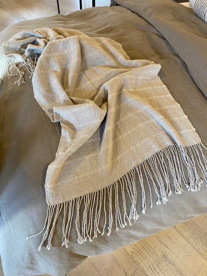 Field Cloth Handwoven Linen Throw | Natural