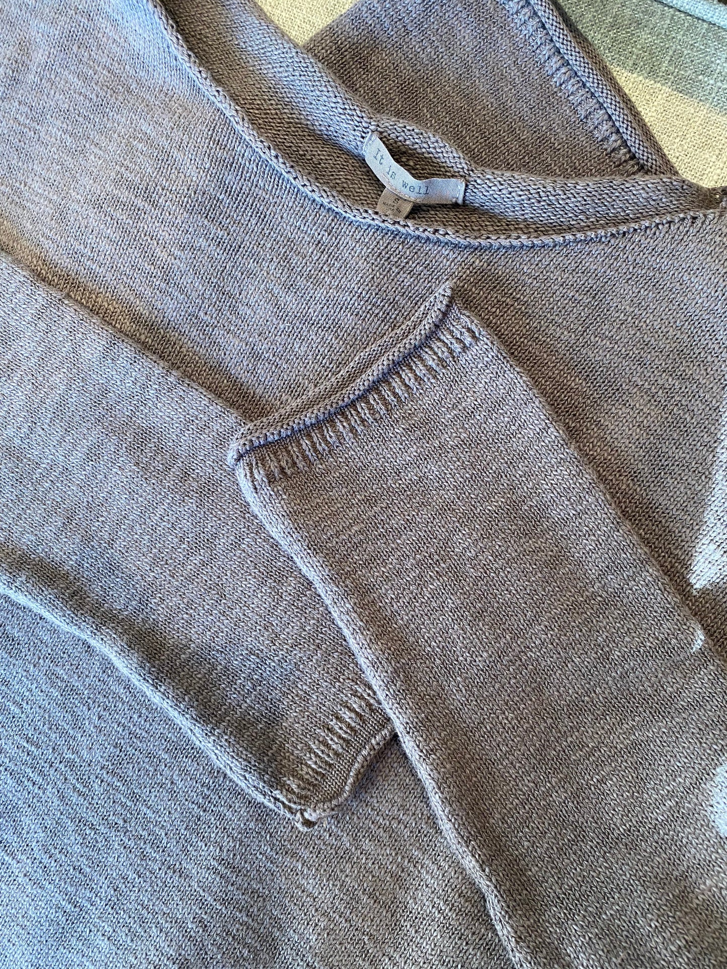 It Is Well L.A. Serene Sweater Dress in Natural, Soil & Black