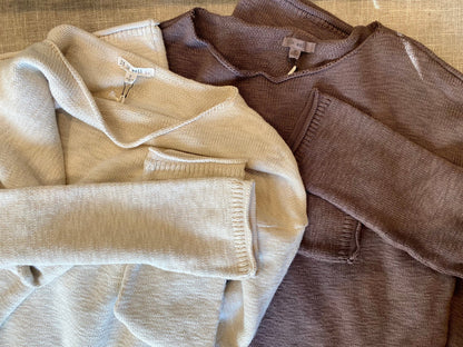 It Is Well L.A. Serene Sweater Dress in Natural, Soil & Black