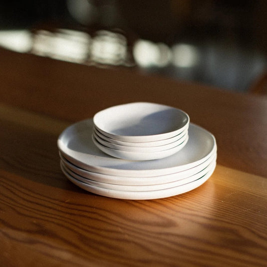 Fable | The Little Plate | 4pc Set | Speckled White