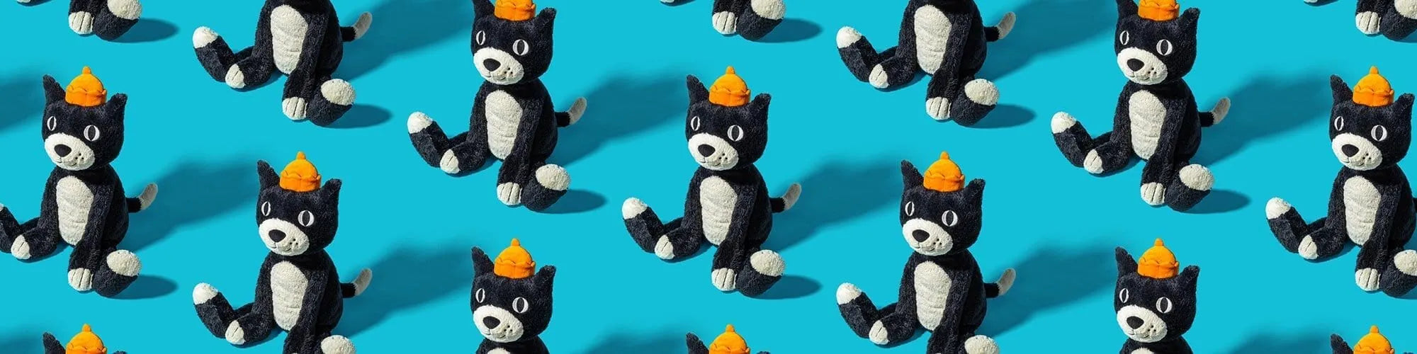 Jack Jellycat on Blue Background